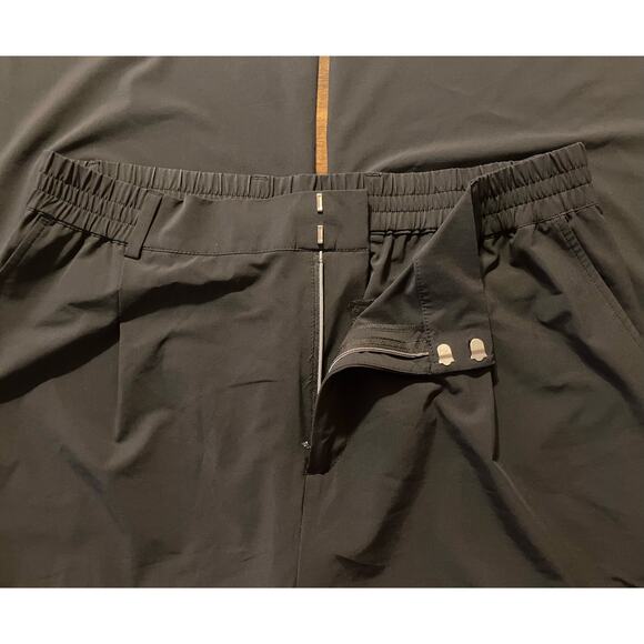 Alo Yoga High Waist Pursuit Trouser Women’s Large Wide Leg Pleated Black Pants - Picture 8 of 16